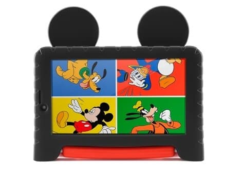 Foto de um tablet infantil com o tema Mickey