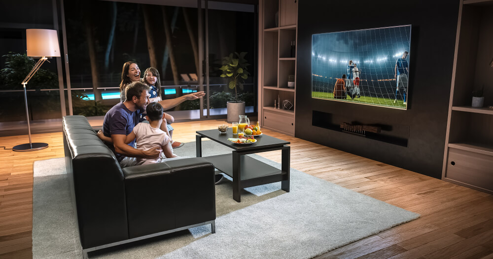 Posicionar  a TV para assistir futebol