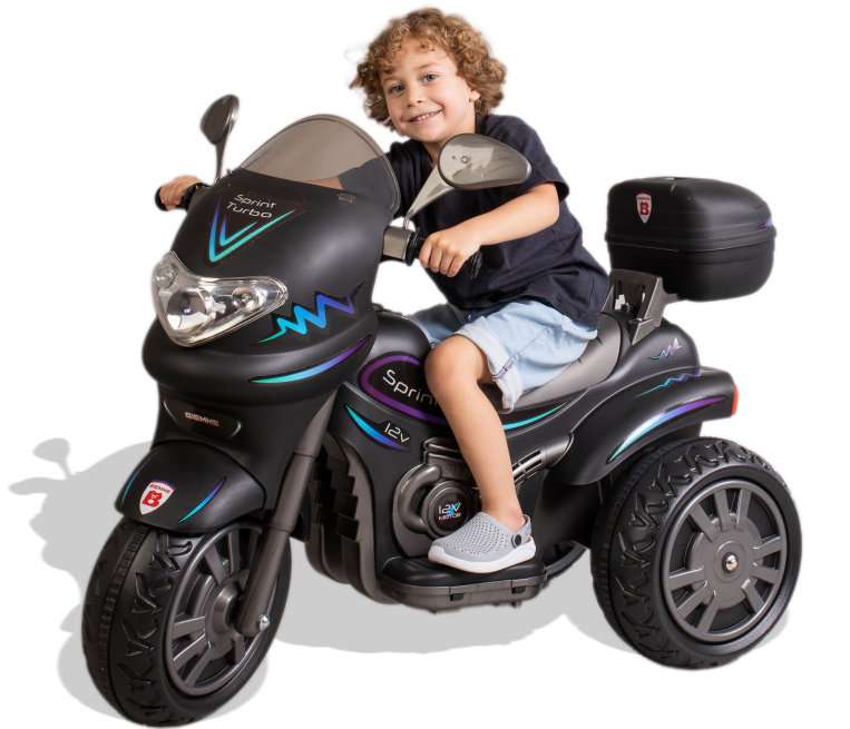 Moto Eletrica Biemme Sprint Turbo 12V Com Capacete Boy e Girl - Lojas Zema
