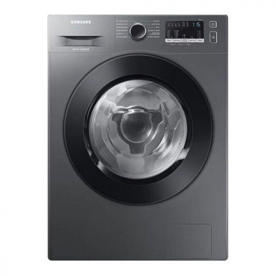 Máquina de lavar roupa da Samsung em cor preta.